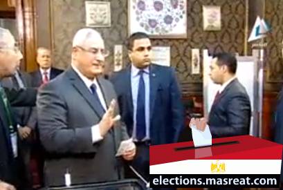 الاستفتاء على الدستور - الرئيس عدلي منصور الرئيس عدلي منصور يشارك بالاستفتاء على الدستور